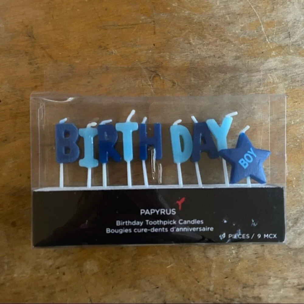 Happy birthday candles for a boy